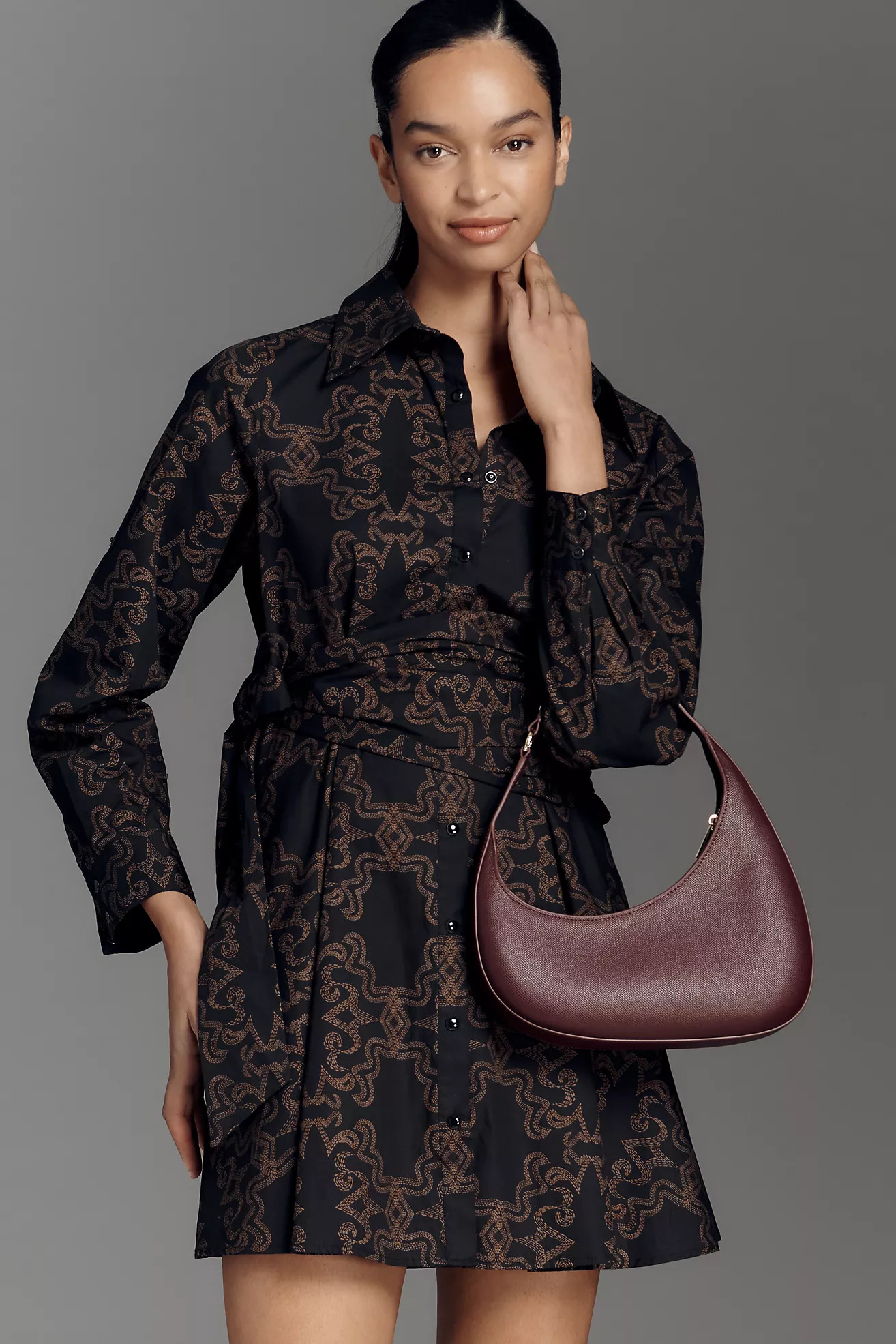 Hutch Anja Long-Sleeve Mini Shirt Dress | Anthropologie (US)