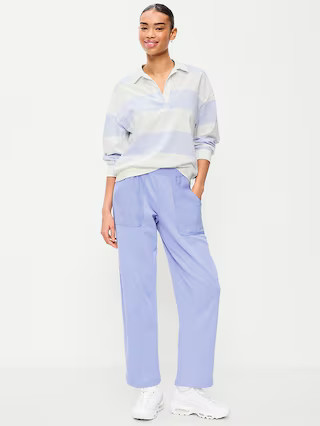 Mid-Rise SoComfy Seamed Barrel Sweatpants | Old Navy (US)