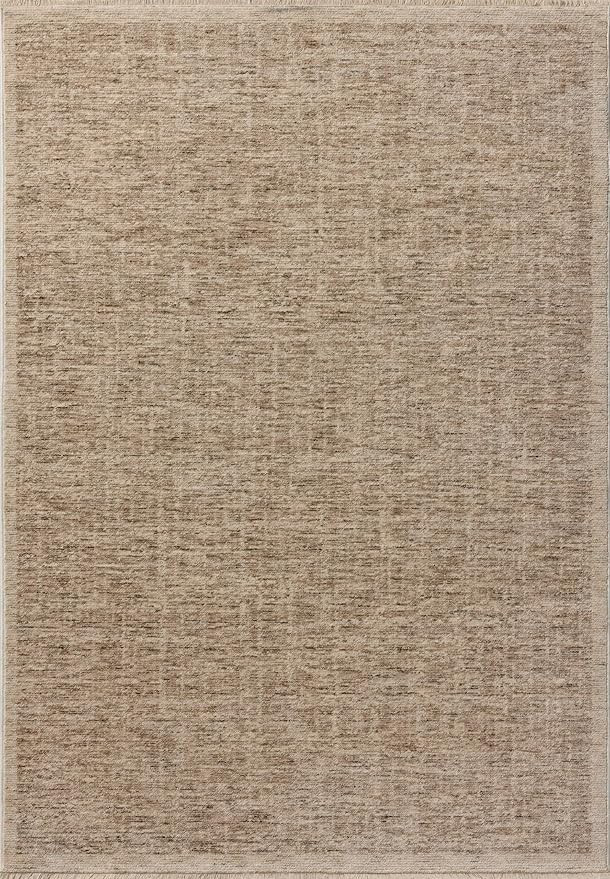Loloi Winston Collection WIT-01 Taupe/Bone 6'-7" x 9'-10", .38" Pile Height, Area Rug, Soft, Dura... | Amazon (US)