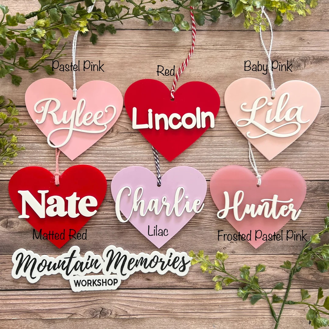 Valentine’s Day Basket Tags | Acrylic Tags | Etsy (US)