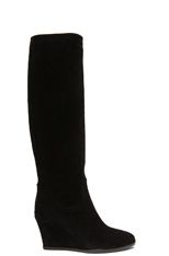 Suede Wedge Boots in Black | FWRD 