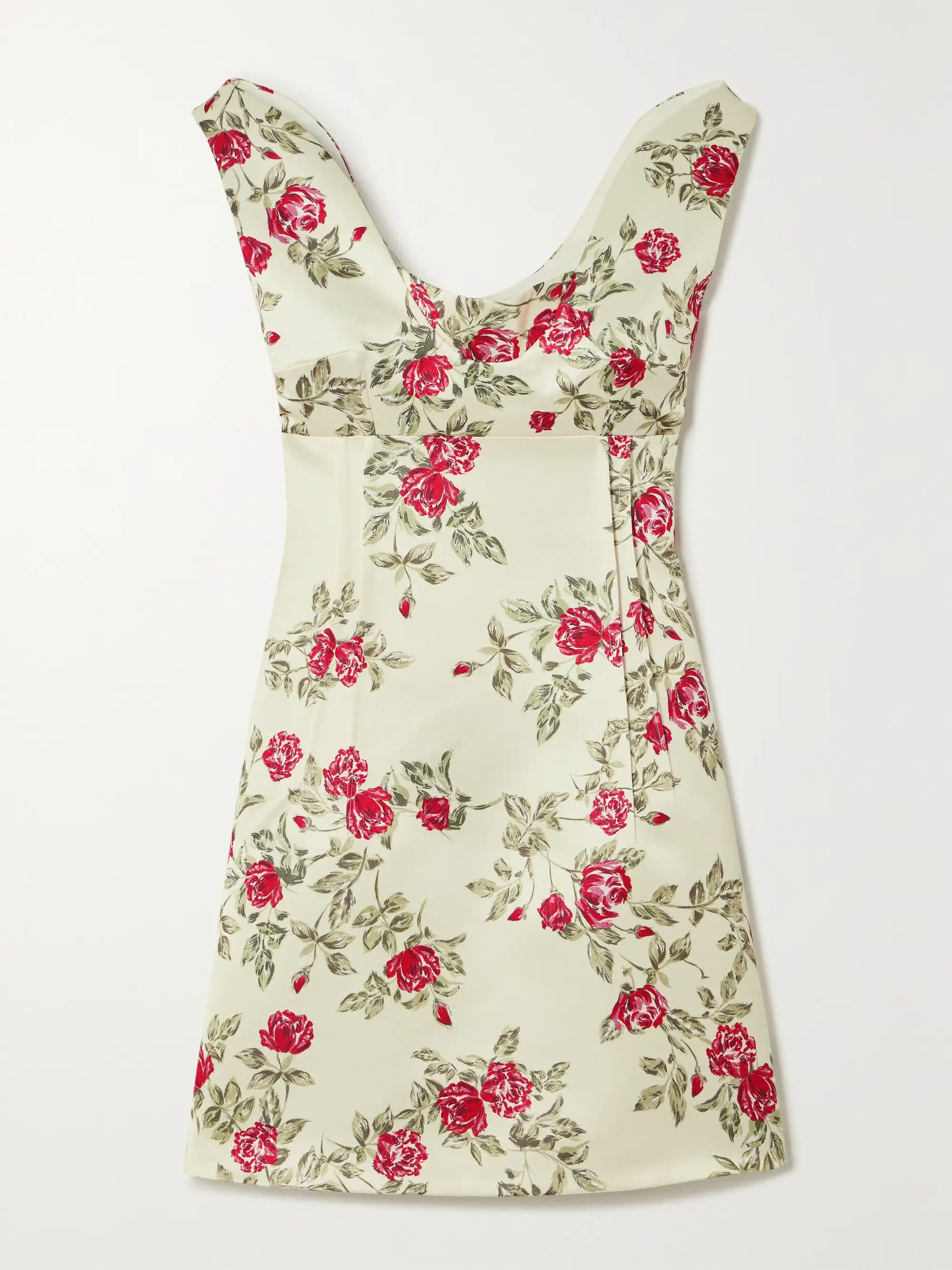 Zephyr floral-print duchesse-satin mini dress | NET-A-PORTER (US)