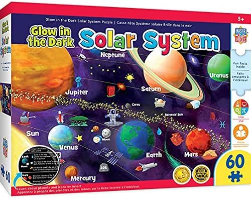 MasterPieces EDU Maps 60 Puzzles Collection - Solar System Glow 60 Piece Jigsaw Puzzle | Amazon (US)