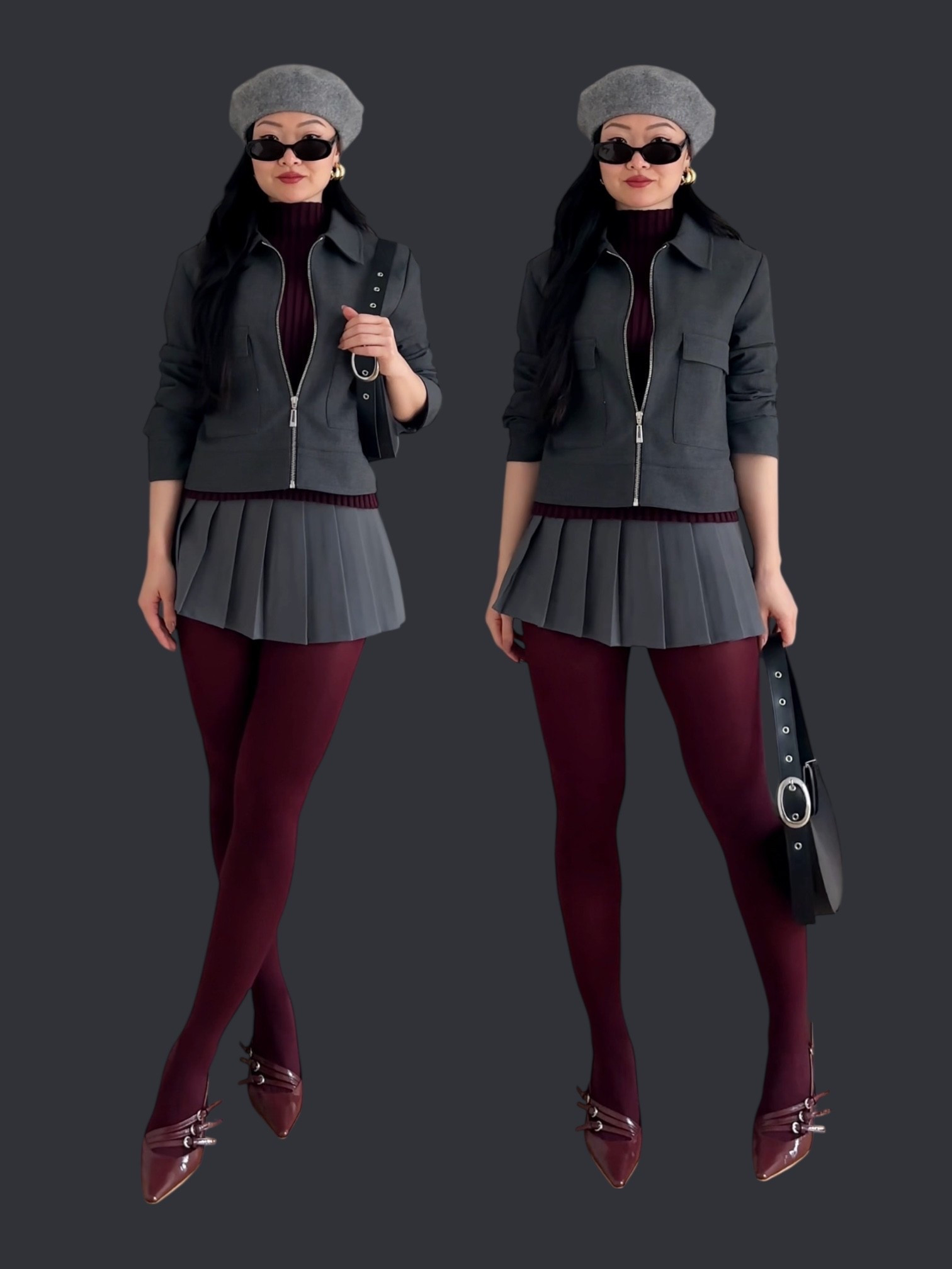 I love Gray and burgundy outfits for fall🩶

#LTKStyleTip #LTKSeasonal #LTKFindsUnder100