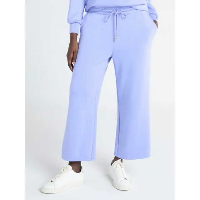 Scoop Women's and Women's Plus Ultimate ScubaKnit Cropped Sweatpants, Sizes XS-4X | Walmart (US)