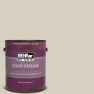 BEHR ULTRA 1 gal. #PPU7-09 Aged Beige Extra Durable Eggshell Enamel Interior Paint & Primer 27500... | The Home Depot