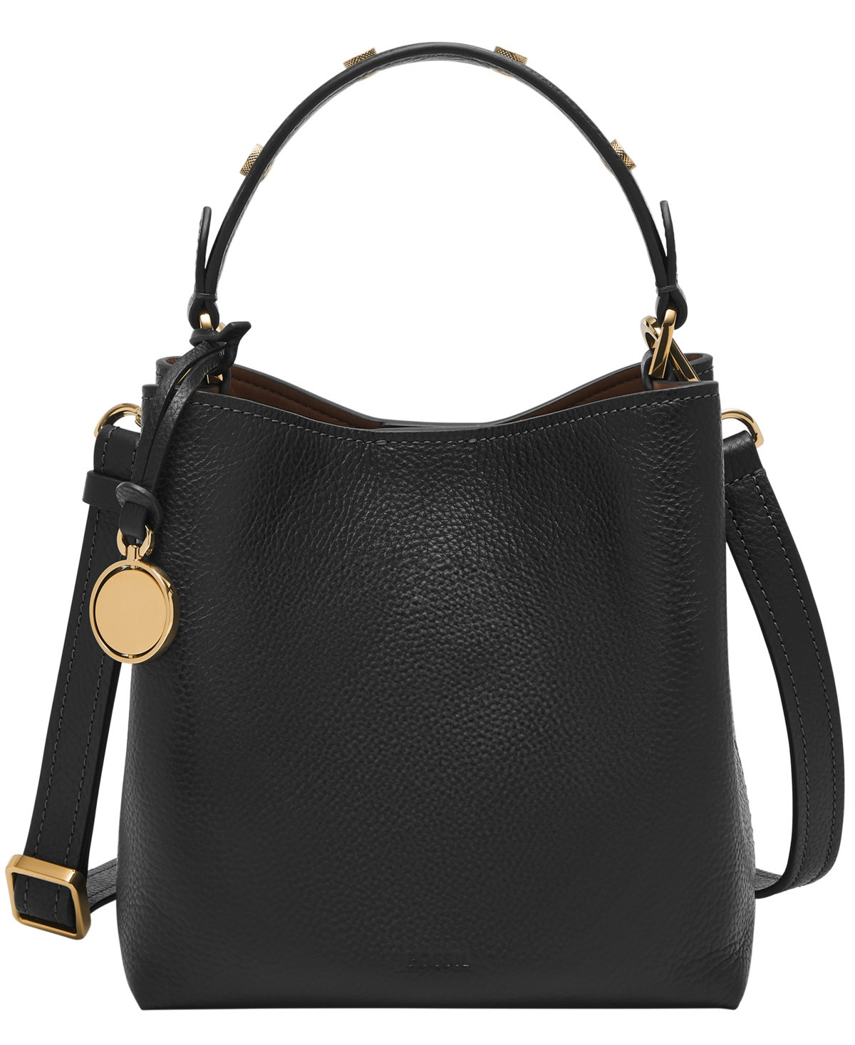 Fossil Jessie Small Bucket Crossbody Bag - Black | Macy's