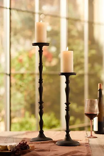 Footed Pillar Candle Holder | Anthropologie (US)