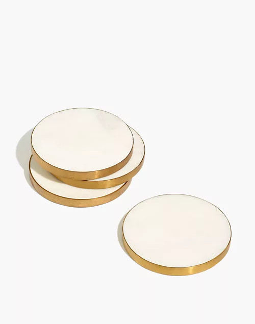 HAWKINS NEW YORK Four-Pack Simple Marble Coaster Set | Madewell