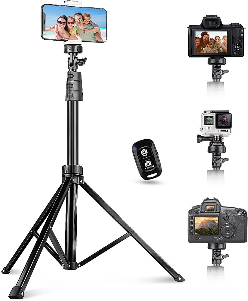 UBeesize 67" Phone Tripod&Selfie Stick, Camera Tripod Stand with Wireless Remote and Phone Holder... | Amazon (US)