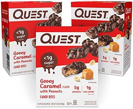 Quest Nutrition Gooey Caramel Candy Bites, 0.74 Oz, 24 Count | Amazon (US)