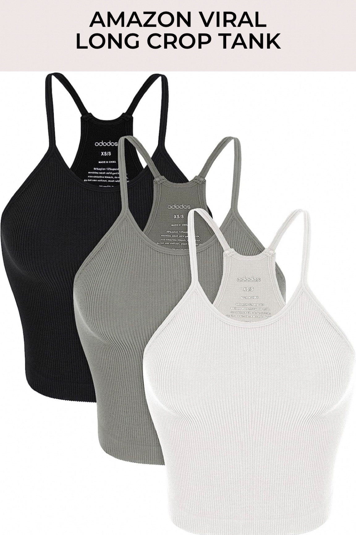 Amazon crop tank. Amazon viral tank. Long crop tank. Waste length tank. Soft tank top. Ribbed tank tops  

#LTKunder50 #LTKFitness #LTKstyletip
