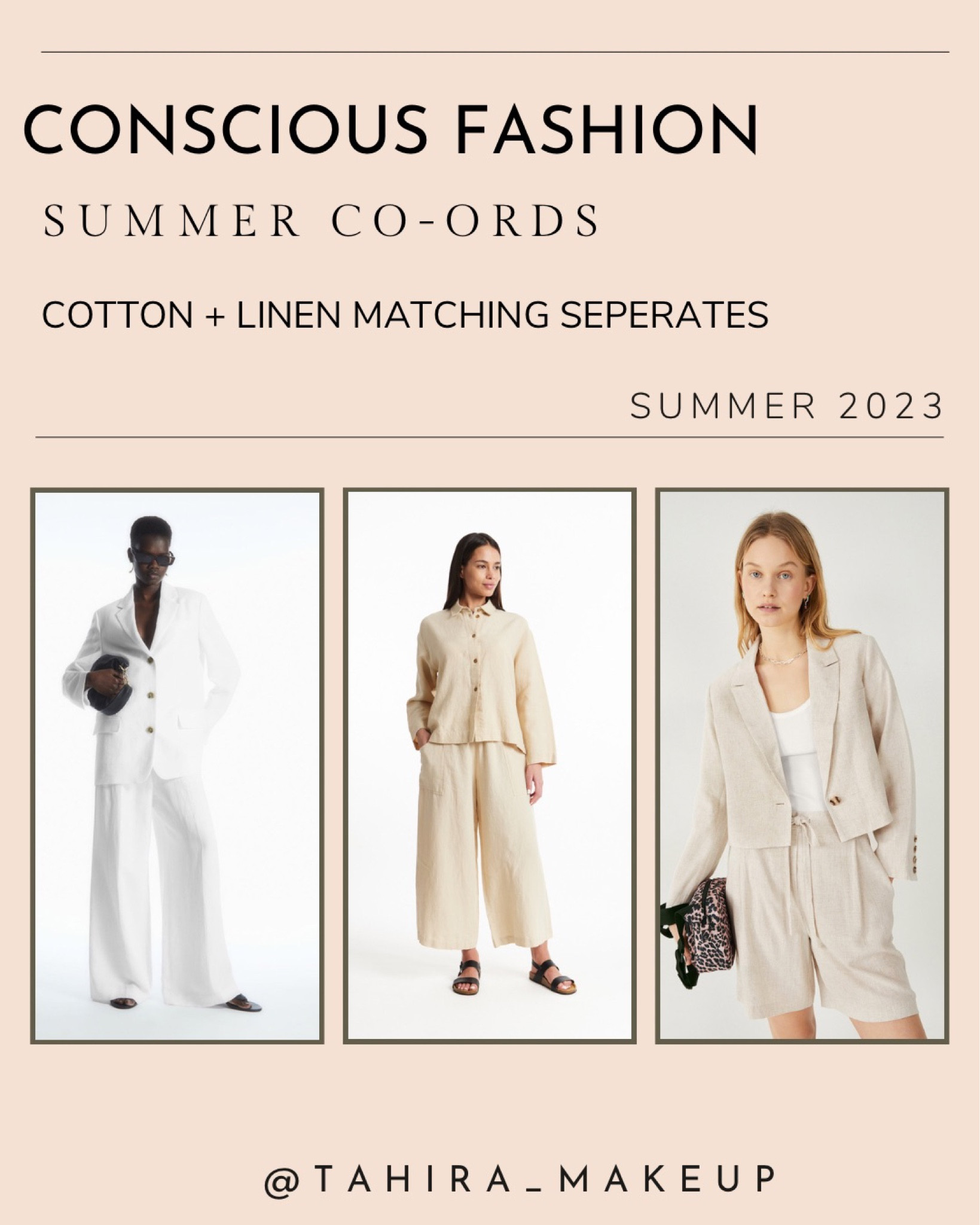 NEUTRAL COORDS - Linen and cotton matching separates to keep you cool in effortless style this summer
#summerstyle
#over40style
#over40fashion
#consciousfashion
#slowfashion
#ethicalfashion
#sustainablestyle

#LTKSeasonal #LTKstyletip #LTKeurope
