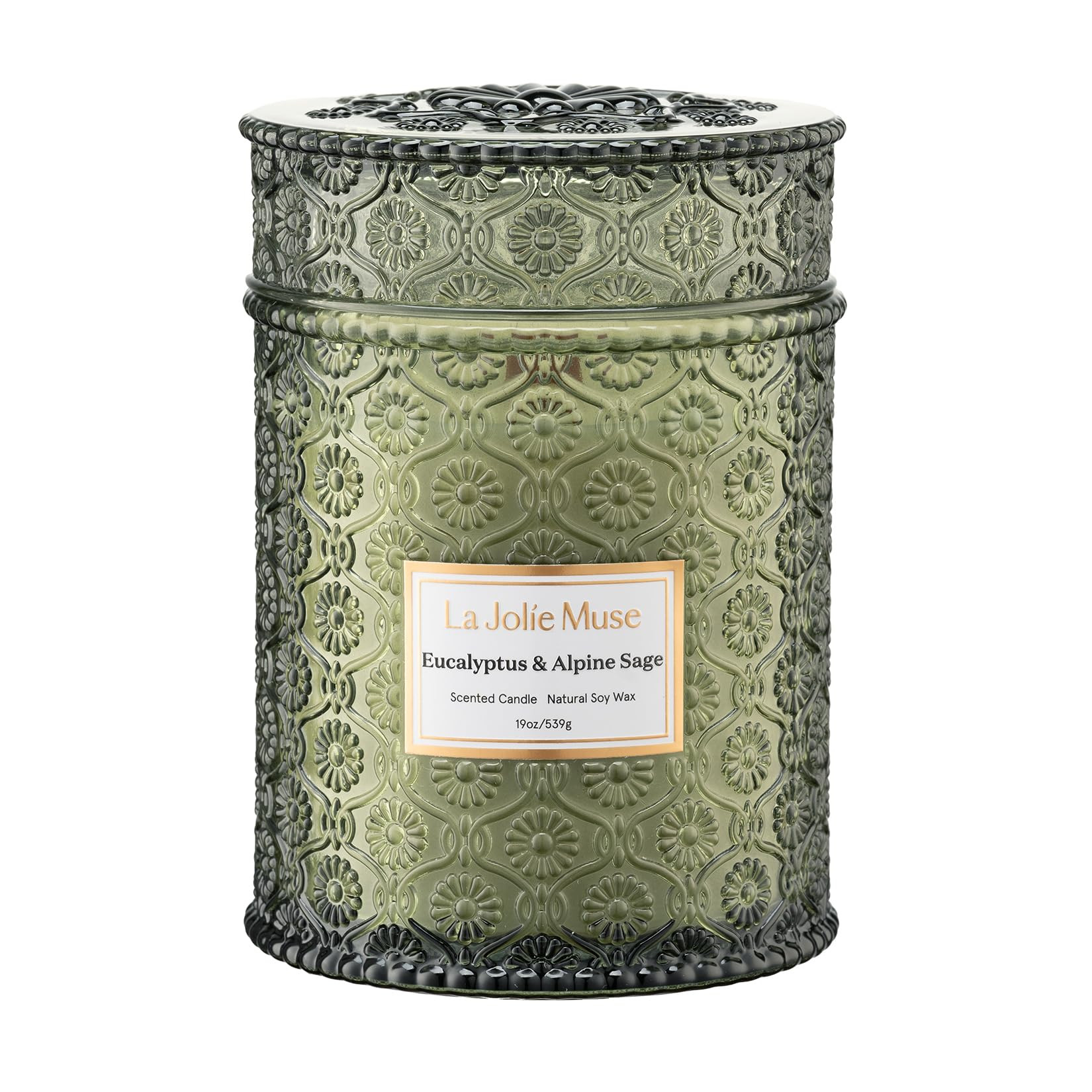LA JOLIE MUSE Eucalyptus & Alpine Sage Candle – Eucalyptus, Sage & Lavender | 19 oz Wooden Wick... | Amazon (US)