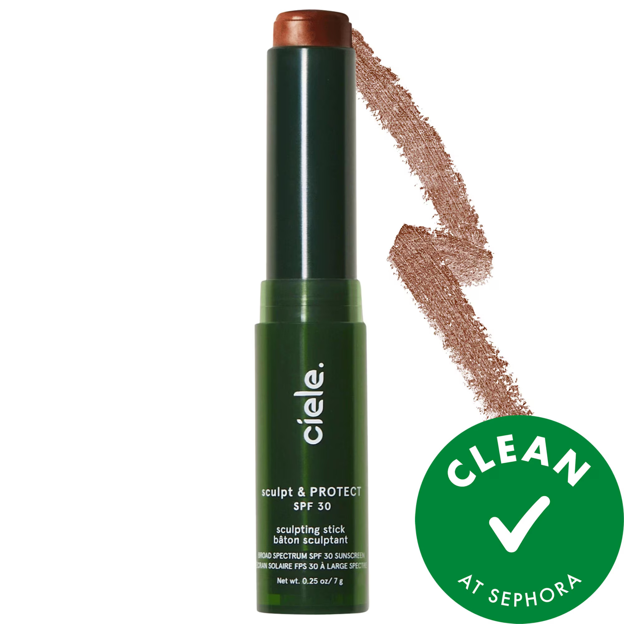 ciele sculpt & PROTECT SPF 30+ bronzing cream contour stick 04 Dark 0.25 oz / 7 g | Sephora (US)
