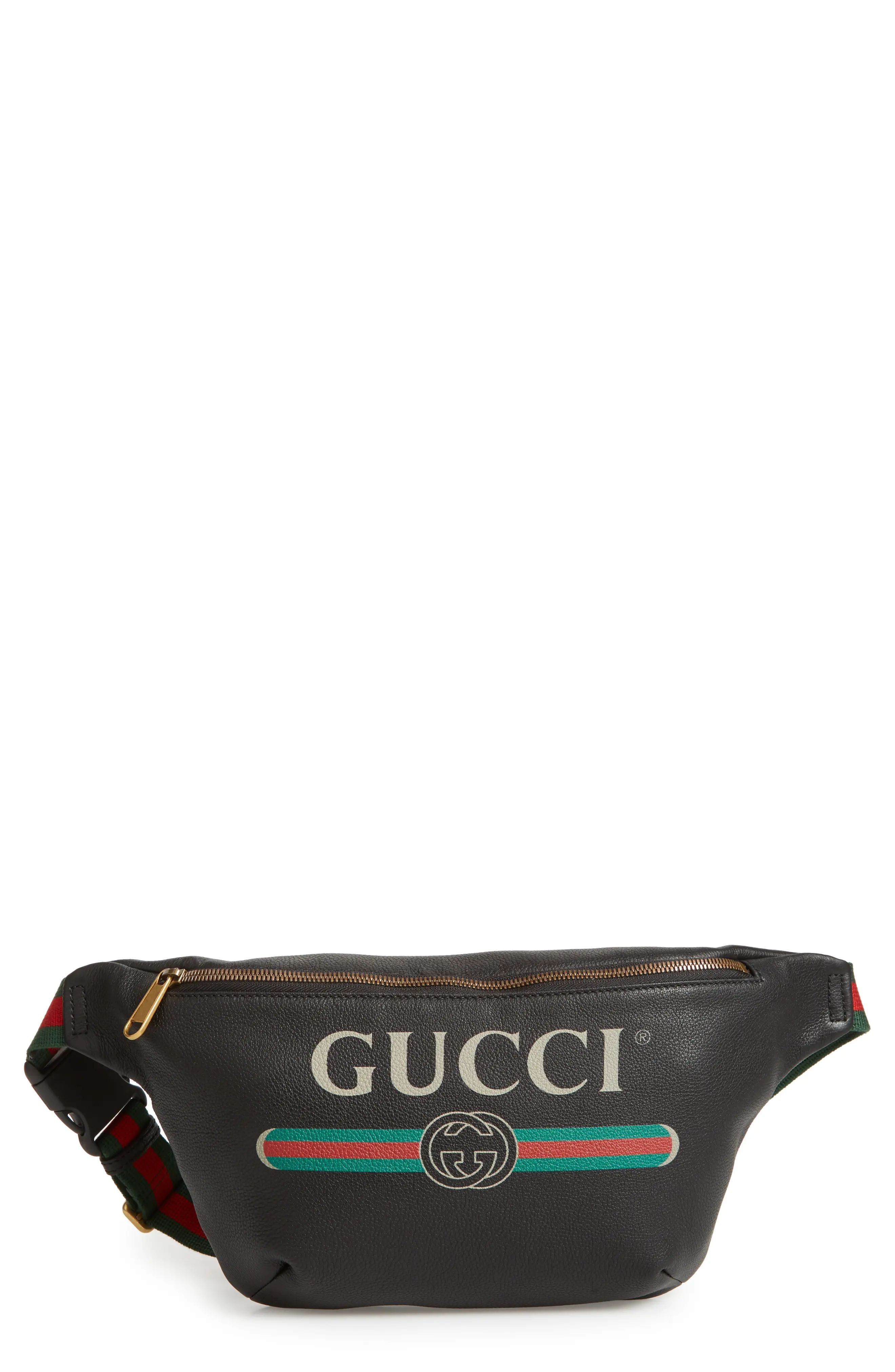 Gucci Logo Leather Belt Bag - None | Nordstrom