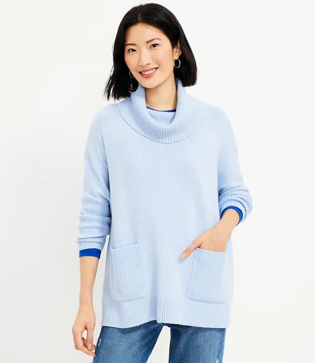 Petite Pocket Poncho Sweater | LOFT