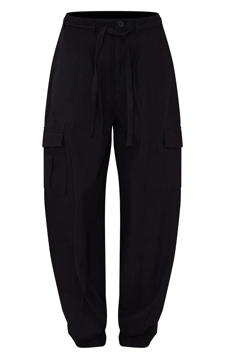 Black Baggy Low Rise 90’S Cargo Pants | PrettyLittleThing US