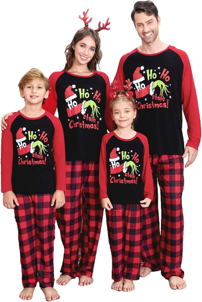 VS&LLWQ Family Christmas Pjs Matching Sets Christmas Pajamas for Family Christmas Elf Pjs Holiday... | Amazon (US)
