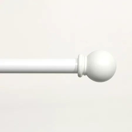 Mainstays 5/8 inch White Ball, 48 to 84" Width, Single Curtain Rod | Walmart (US)