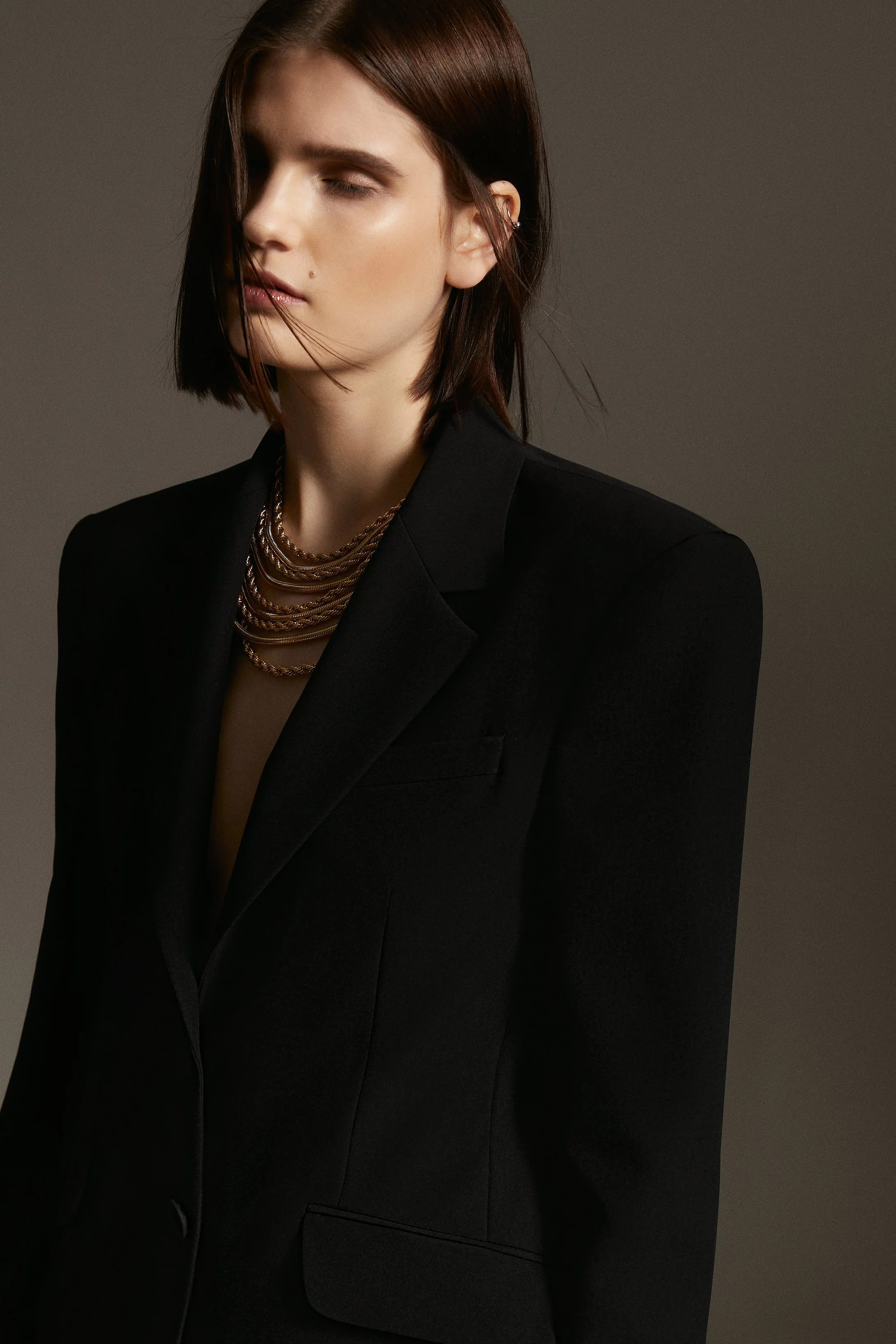 Strong Shoulder Single Breasted Jacket | Karen Millen UK & IE