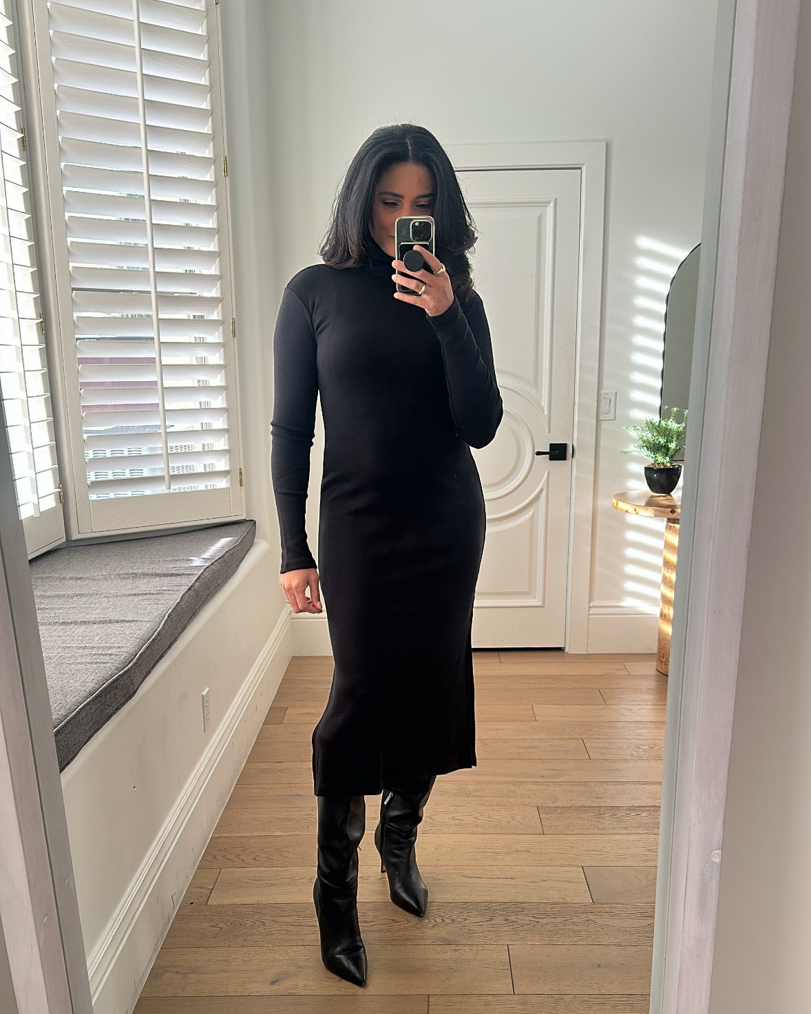 On sale!! This chic mock neck dress is super flattering and comfy to wear!! Fits true to size.



#LTKSaleAlert #LTKOver40