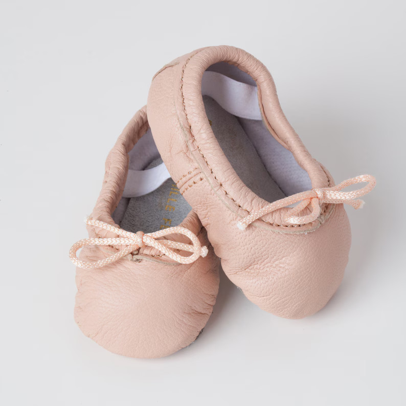 Baby Ballet Slippers Pink Premie Newborn Toddler Ballet - Etsy | Etsy (US)