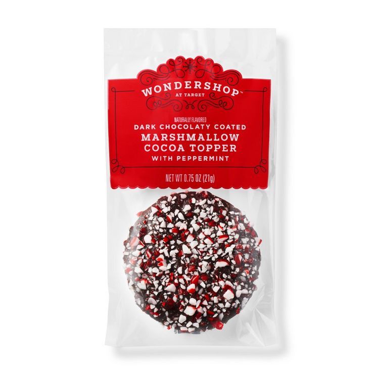 Dark Chocolate Peppermint Circle Hot Cocoa Topper - Wondershop&#8482; | Target