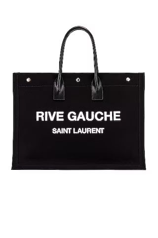 Saint Laurent Rive Gauche Tote Bag in Black & White | FWRD | FWRD 
