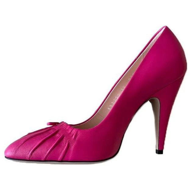 (WMNS) Gucci Nappa Bow High Heel Pumps 'Bright Fucsia' 551759-BKO00-5611 | KICKS CREW