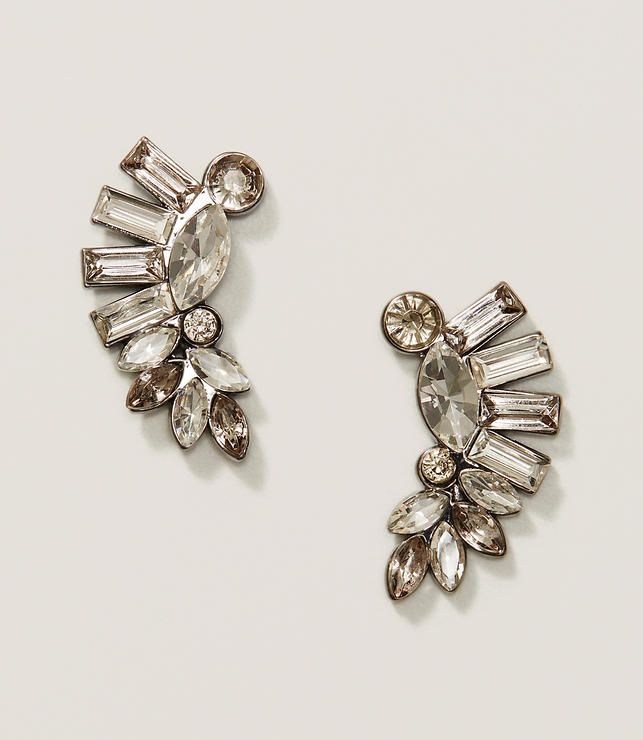 Crystal Cuff Earrings | Loft