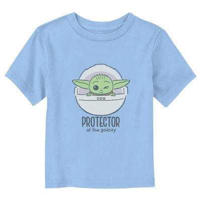 Star Wars: The Mandalorian The Child Protector of the Galaxy  T-Shirt - Light Blue - 2T | Target