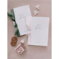 Personalized Wedding Vow Books Set Of 2 His & Her, Handmade Paper With Silk Ribbon | Etsy (US)
