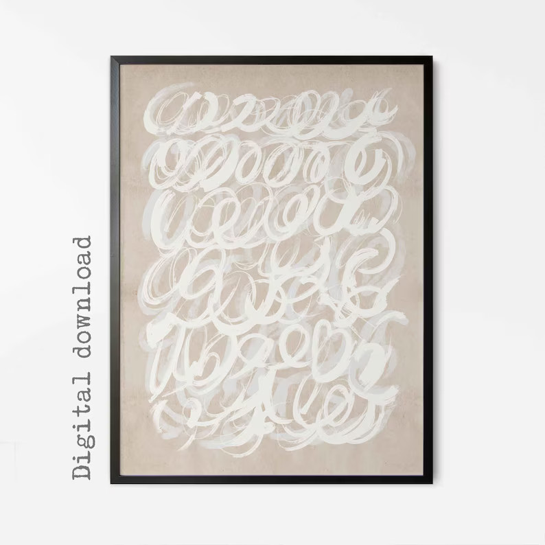 Abstract Brush Strokes Print Set of 3: Beige White Nordic Art (digital Download) - Etsy Canada | Etsy (CAD)