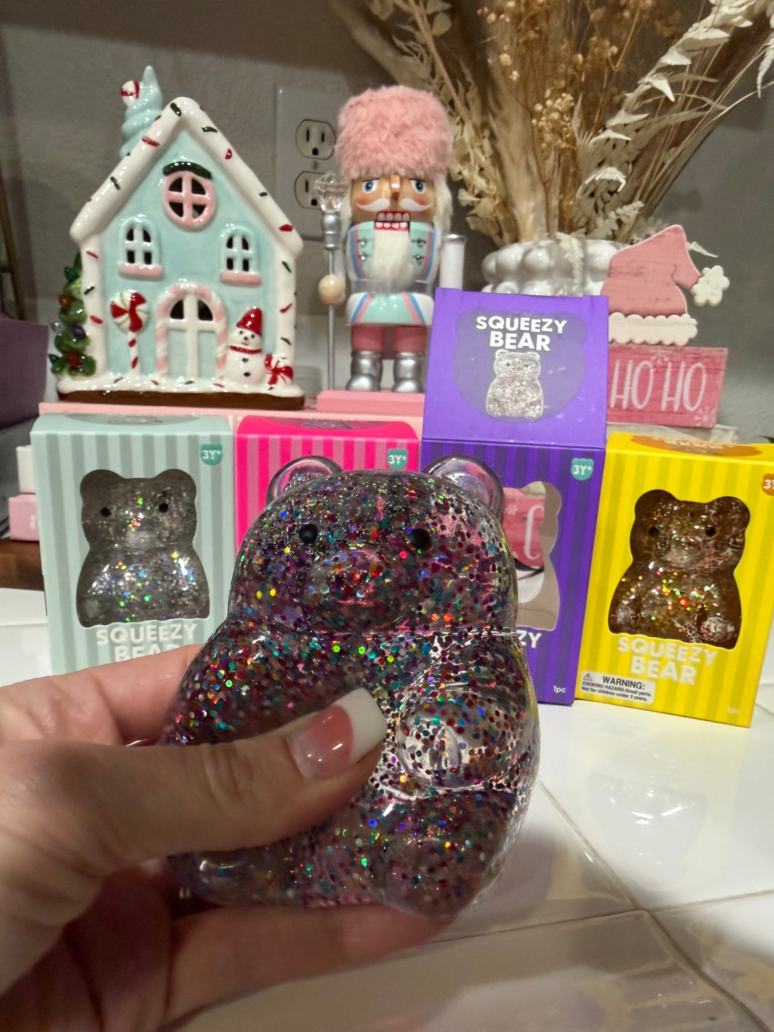 The cutest little stocking stuffers—queasy bears! This came in a set of 5–two  purple rainbow, silver, gold and pink color. 

These little bears are filled with glitter squeezable goodness and are so sweet! 

#LTKKids #LTKHoliday #LTKGiftGuide