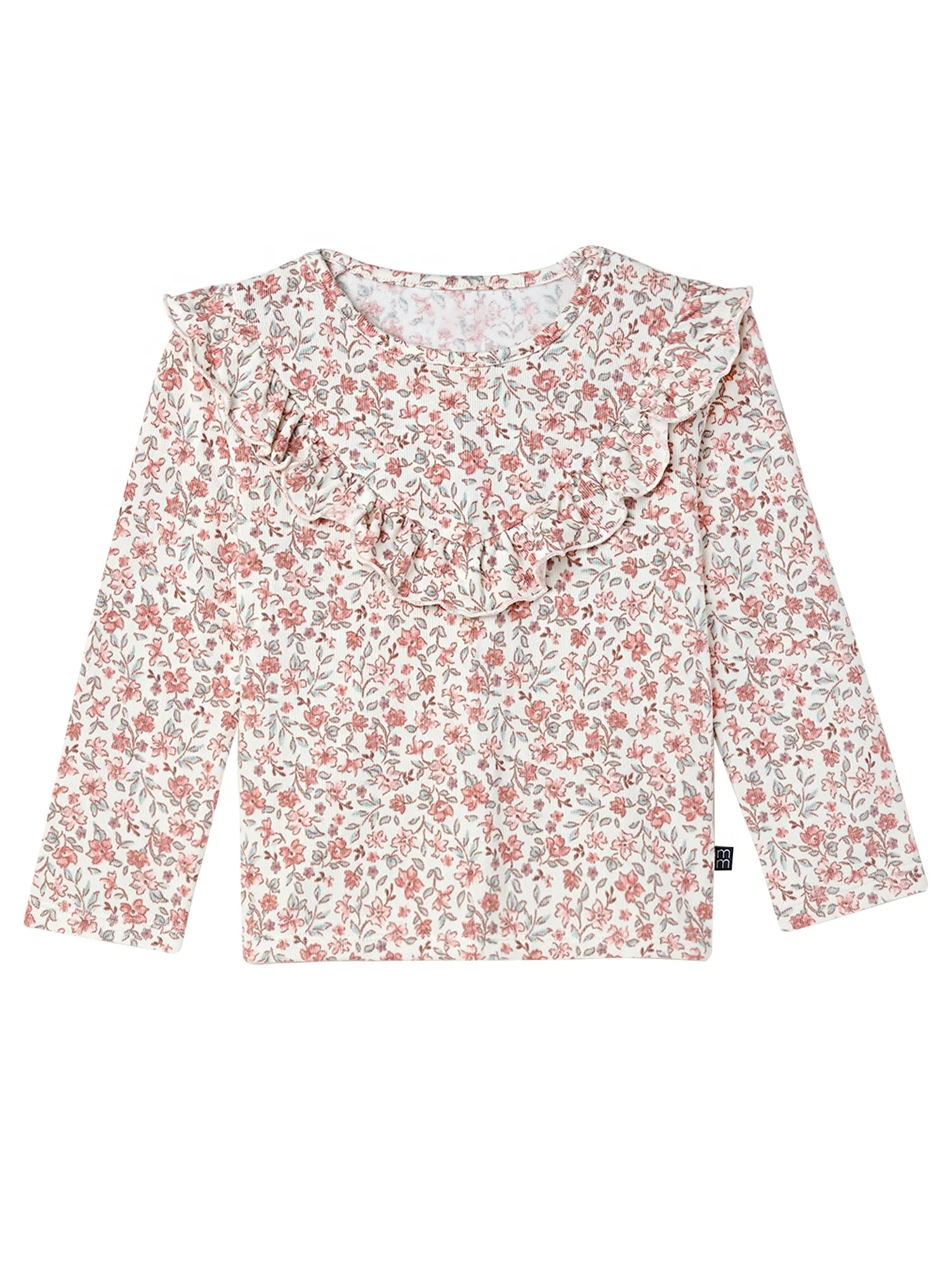 Modern Moments by Gerber Toddler Girl Ruffle Long Sleeve Top, Sizes 12M-5T | Walmart (US)