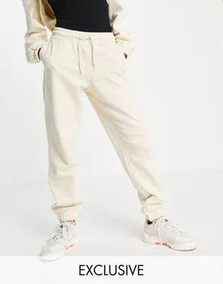 Selected Exclusive organic cotton sweatpants in sand - part of a set | ASOS (Global)