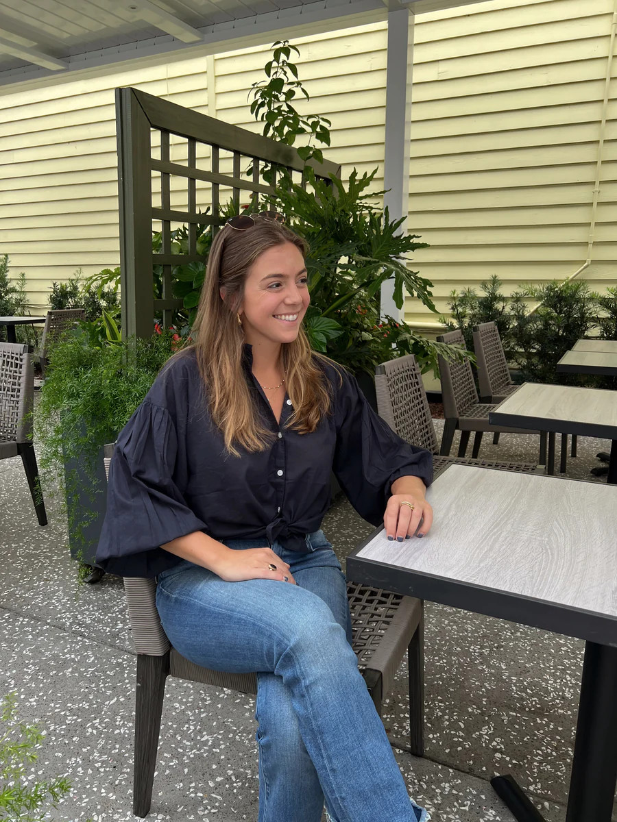 Geneva Shirt Navy | Madison Mathews