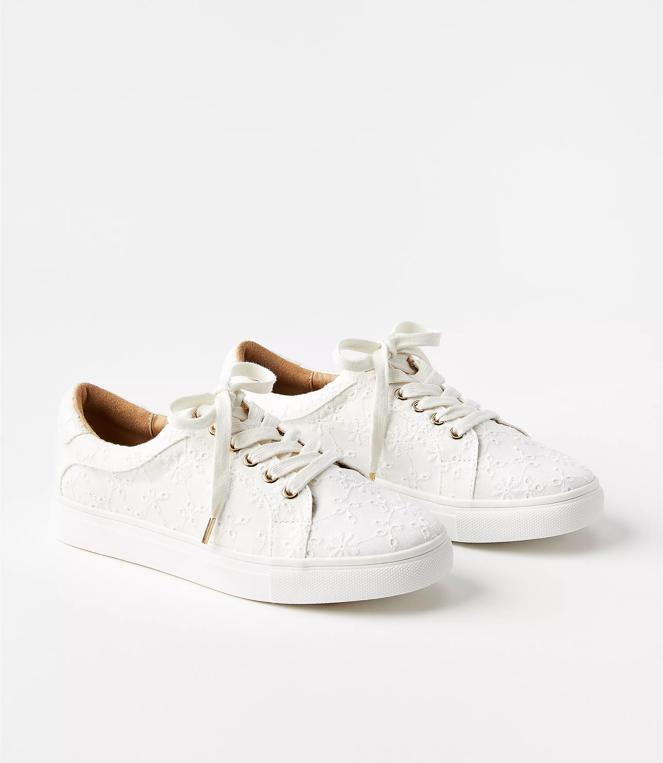 Eyelet Lace Up Sneakers | LOFT