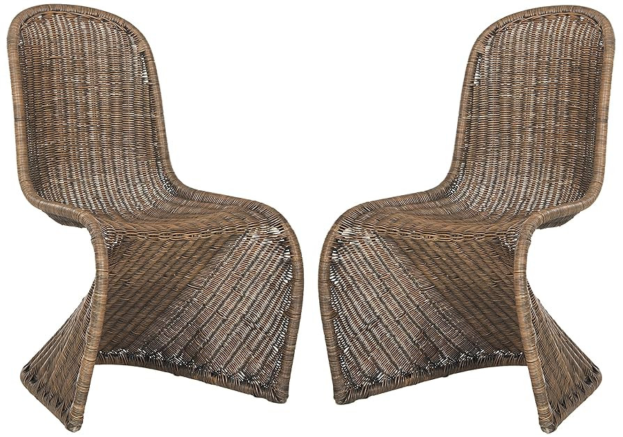 SAFAVIEH Home Collection Tana Wicker Side Chair | Amazon (US)