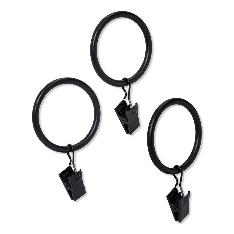 7pk Clip Rings Matte Black - Threshold&#8482; | Target