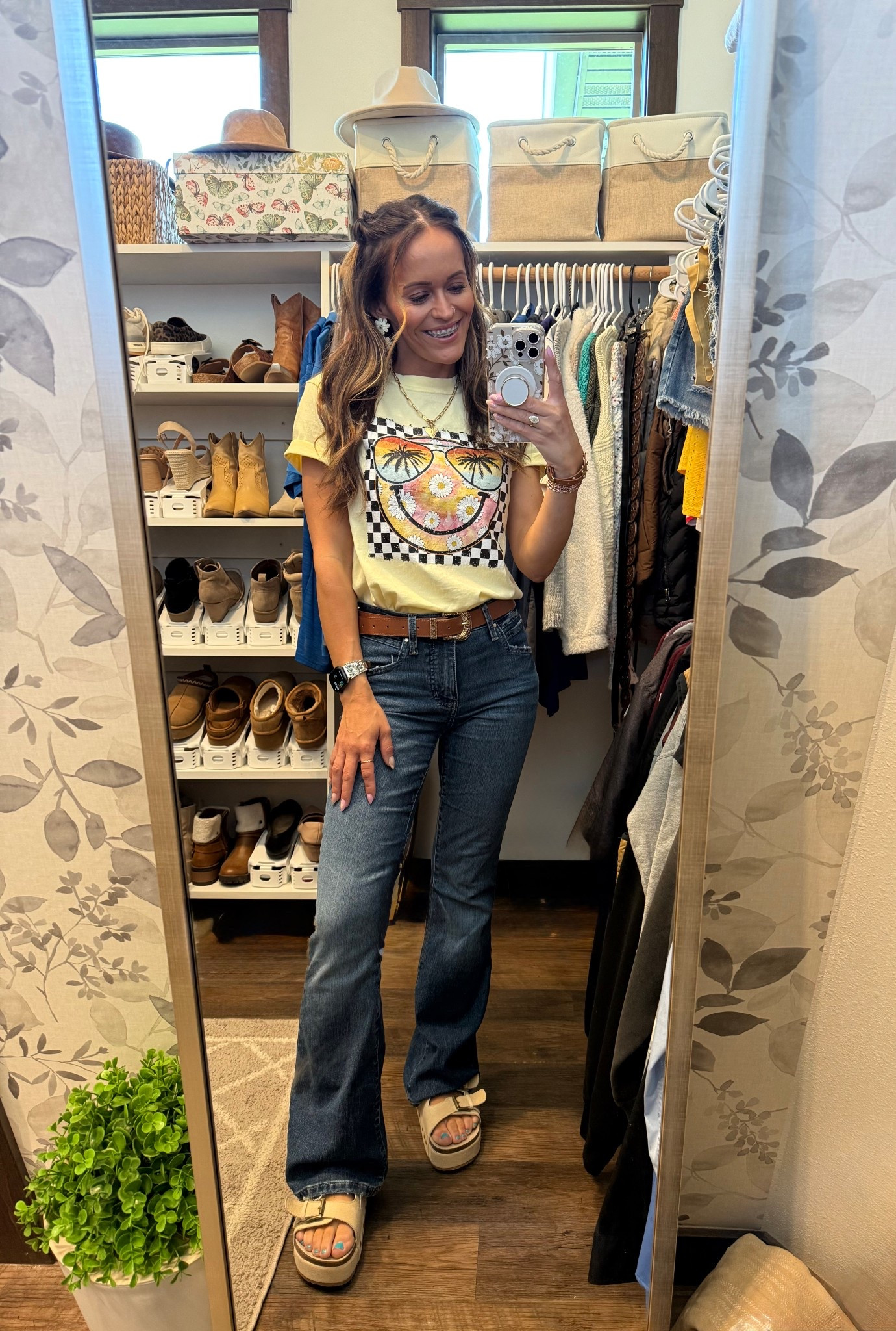 It’s finally Friday and the sun has been shining. Which calls for a fun, bright outfit. The exact shirt is from The Infinity Boutique, which is linked in my Linktree website. (May be limited or sold out ☹️) but of course, linked something simple and cute instead. Otherwise, this outfit is a combination of Maurice’s and Amazon. Enjoy the long weekend 💛

#LTKBeauty #LTKStyleTip