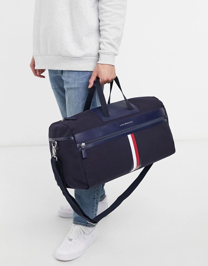 Tommy Hilfiger icon canvas duffel bag-Navy | ASOS (Global)