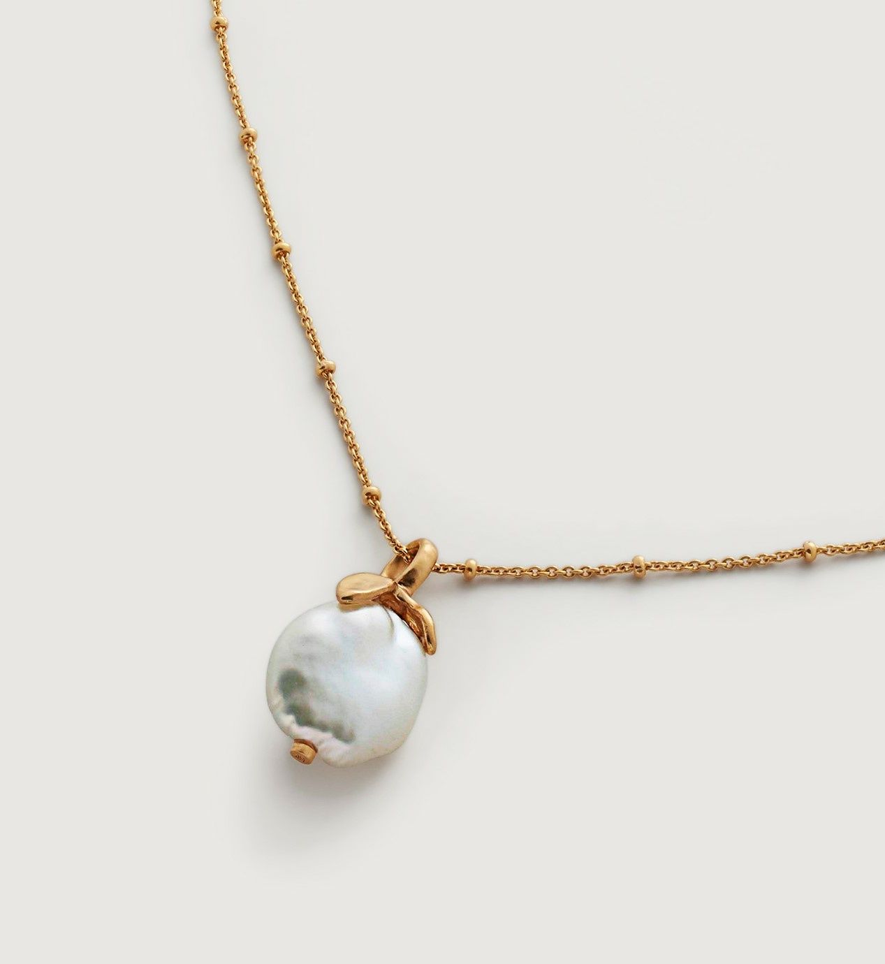 Fine Beaded Keshi Pearl Chain Necklace | Monica Vinader (US)