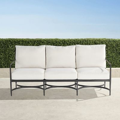 Angelina Sofa with Cushions & Jet Black Aluminum Frame | Weather-Resistant Outdoor Seating | Frontgate