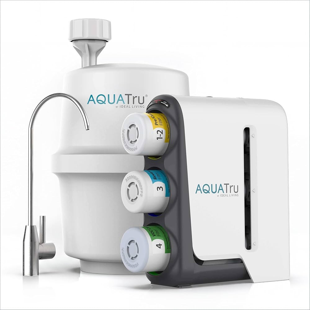 AquaTru Under Sink Reverse Osmosis Water Filter | 4-Stage Water Purification System | Certified t... | Amazon (US)