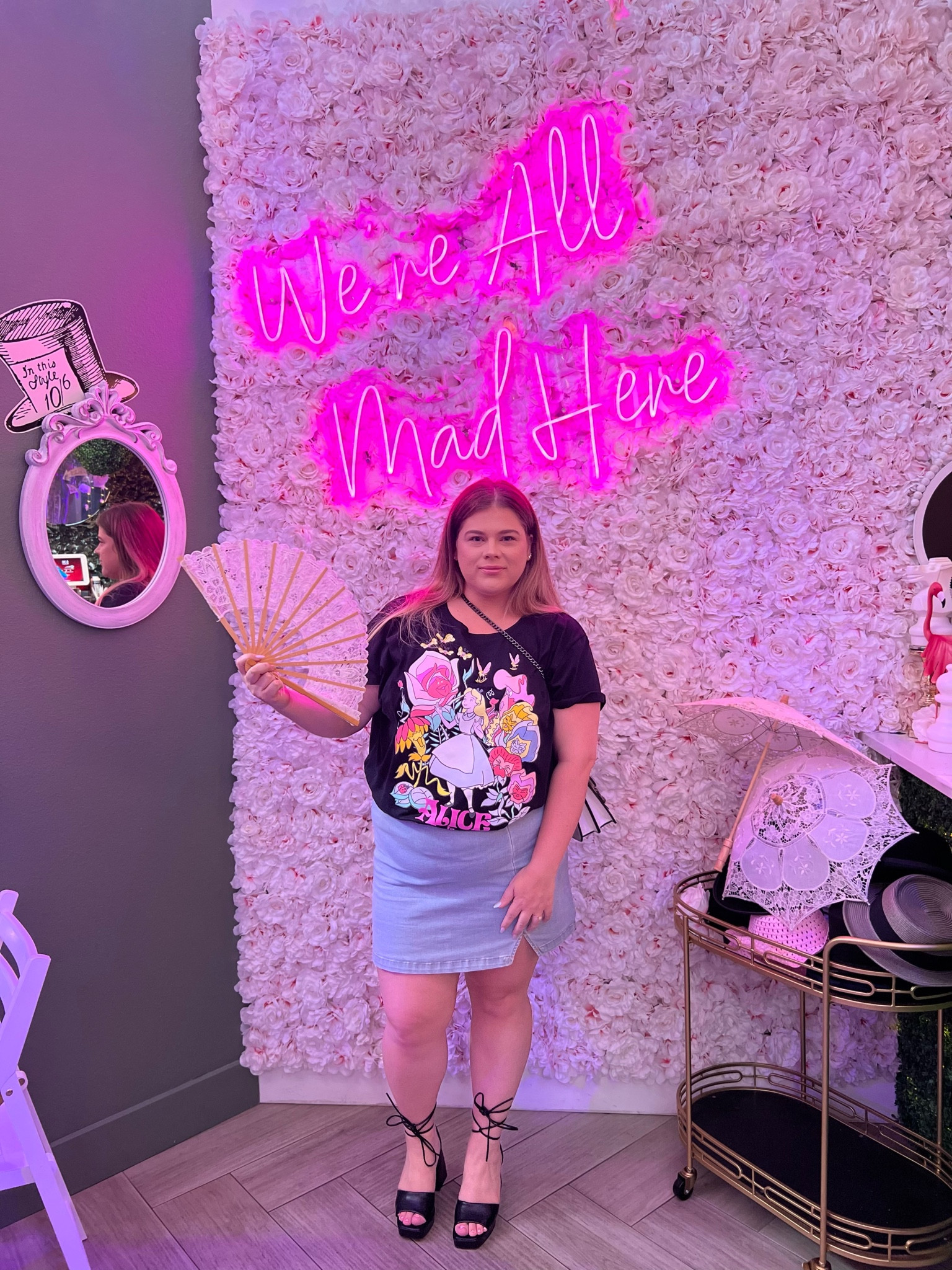 Alice in Wonderland band tee with denim skirt, plus size outfit inspiration. Casual date night outfits.

#LTKSeasonal #LTKstyletip #LTKcurves