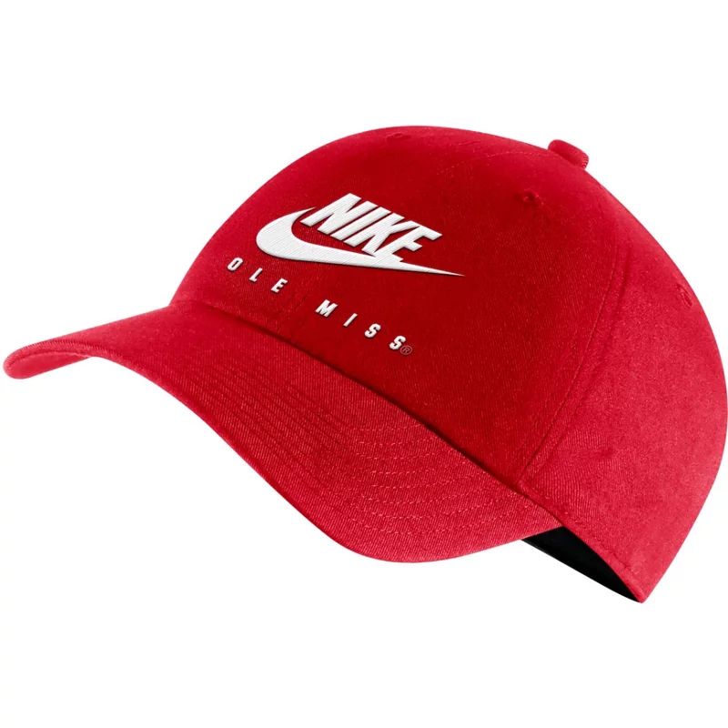 Nike Men's University of Mississippi Futura Swoosh Campus Cap Red - NCAA Men's Caps at Academy Sports | Academy Sports + Outdoors