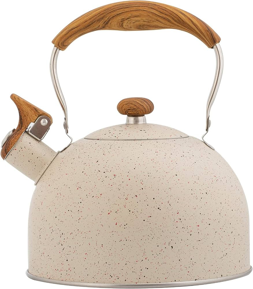 2.6 Quart/2.5 L Whistling Tea Kettle Stainless Steel Tea Pots for Stove Top Stylish Kettle with W... | Amazon (CA)