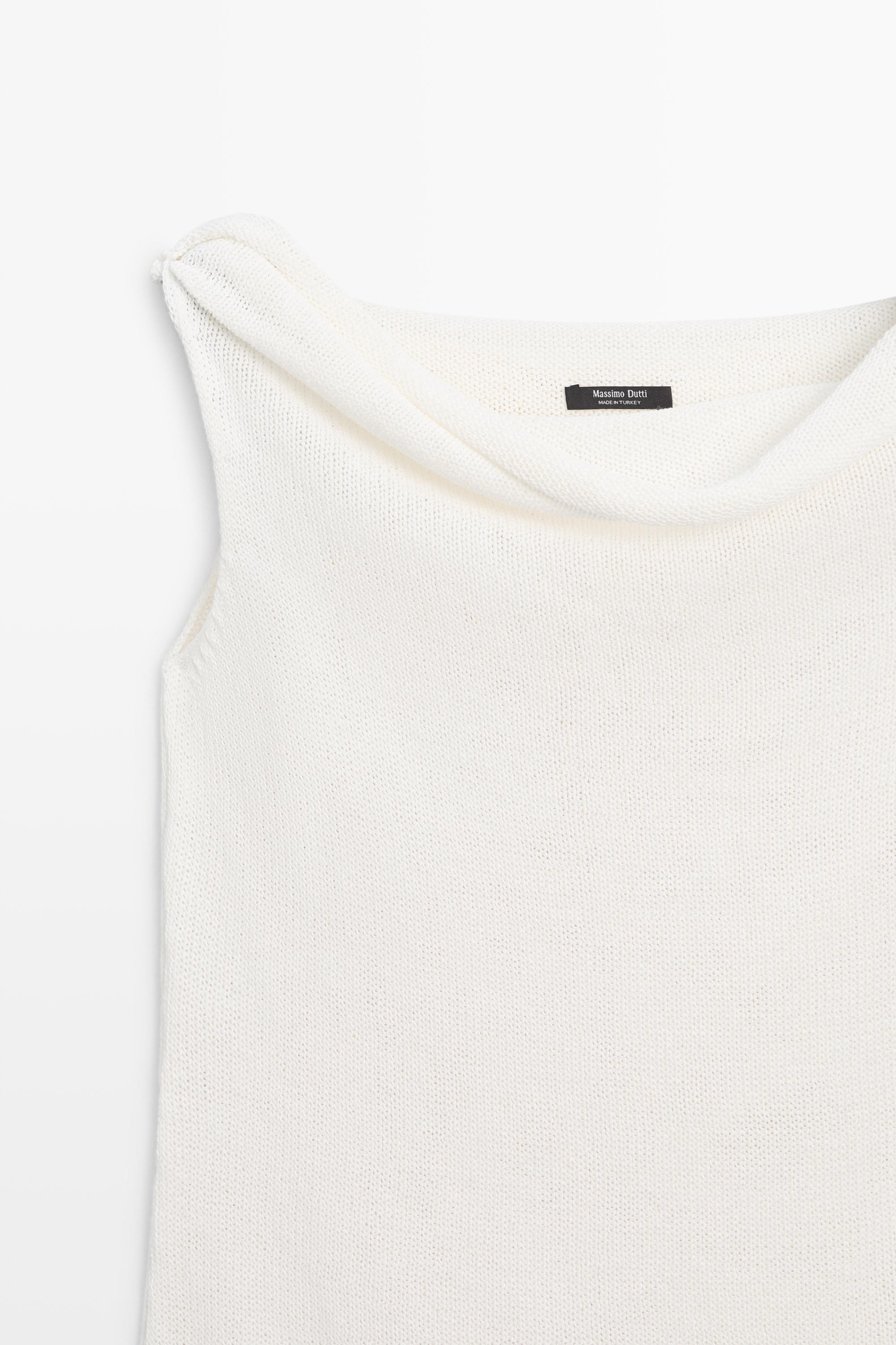 Ribbed knit bandeau top | Massimo Dutti DE